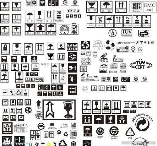包裝箱標識圖大集合設計圖 其他圖標 標志圖標